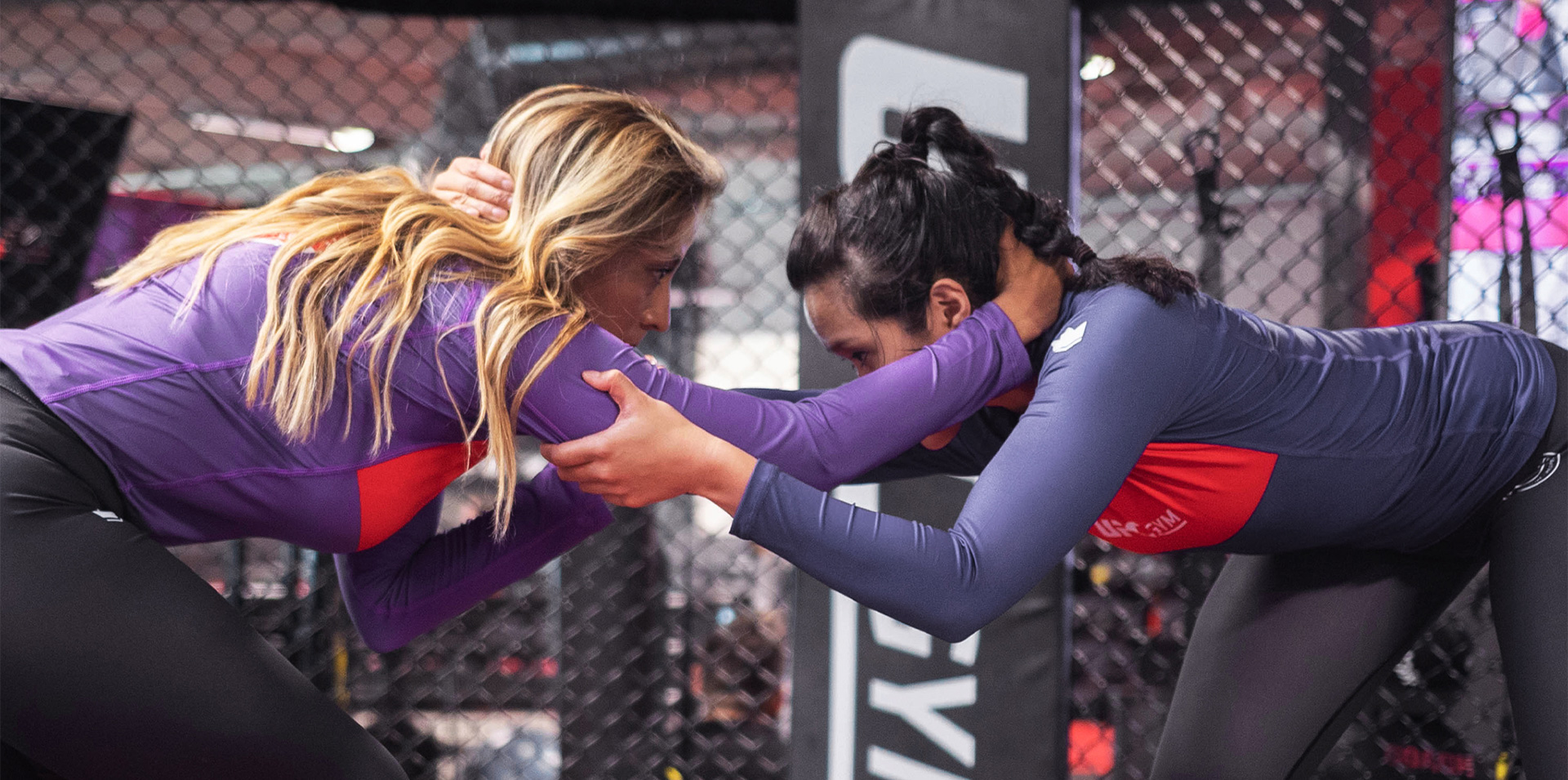 Member practicing kickboxing